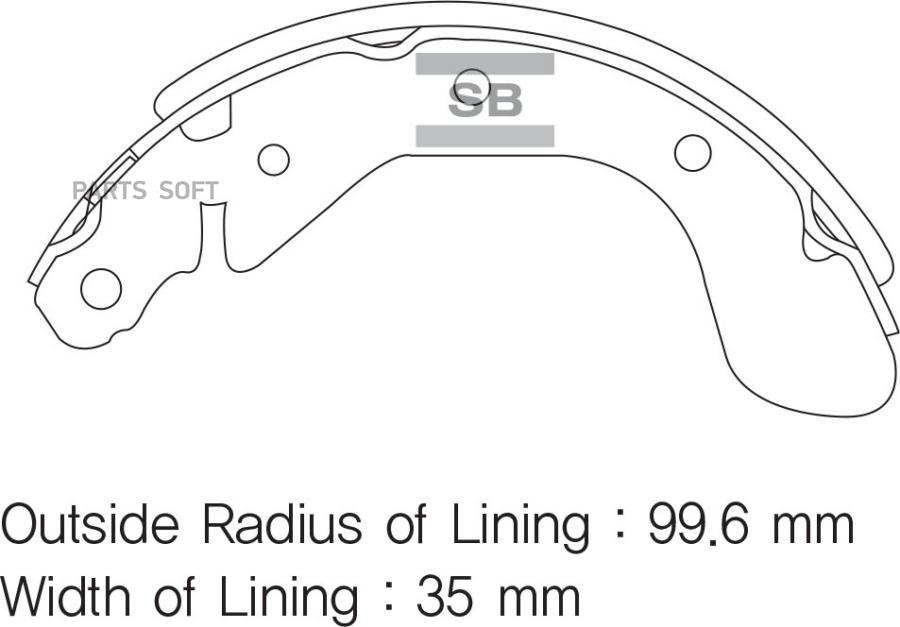 

Тормозные колодки Sangsin brake барабанные SA129