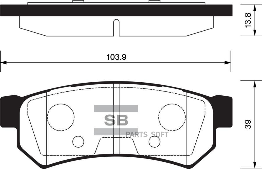 

Тормозные колодки Sangsin brake задние SP1257