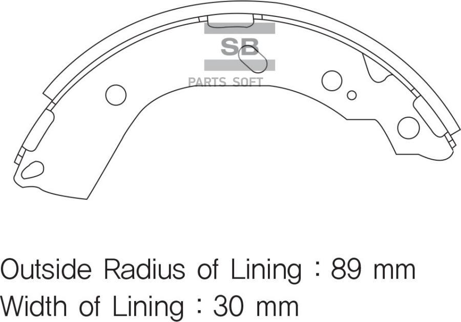 

Тормозные колодки Sangsin brake барабанные SA132