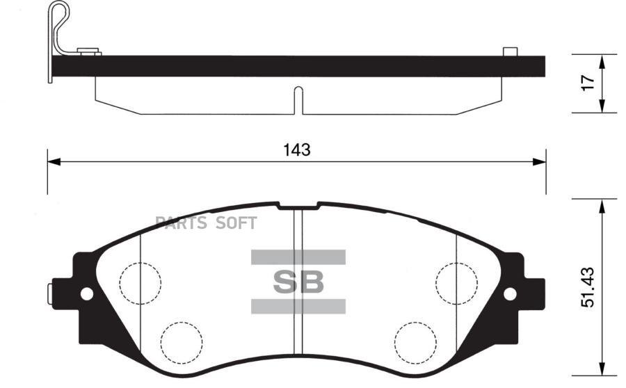 

Тормозные колодки Sangsin brake передние SP1102