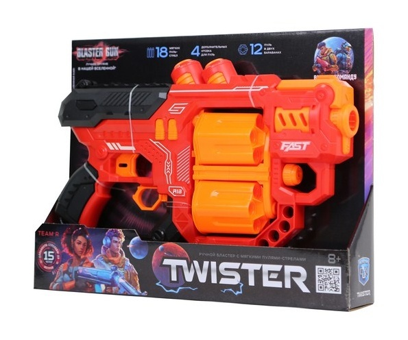 Бластер BLASTER GUN Twister со стрелами B1580607 1699₽