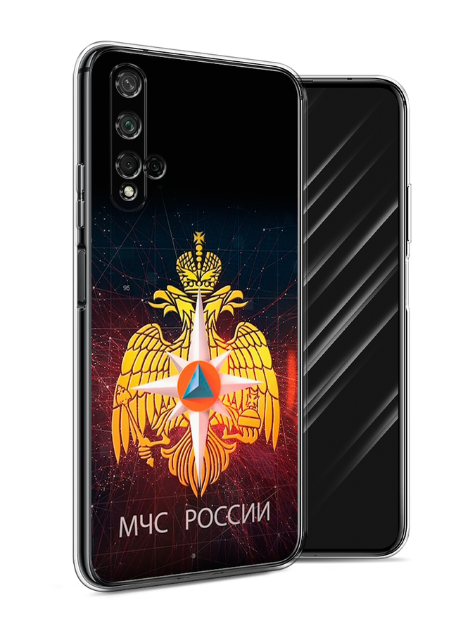 

Чехол Awog на Honor 20 "МЧС России", Черный;желтый;красный, 69550-5