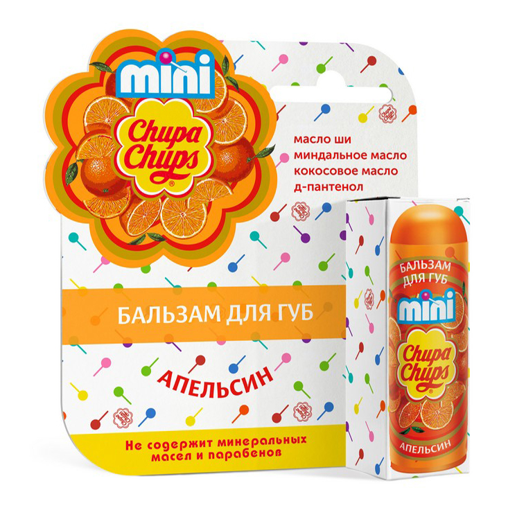 фото Бальзам для губ chupa chups mini апельсин 3,8 г