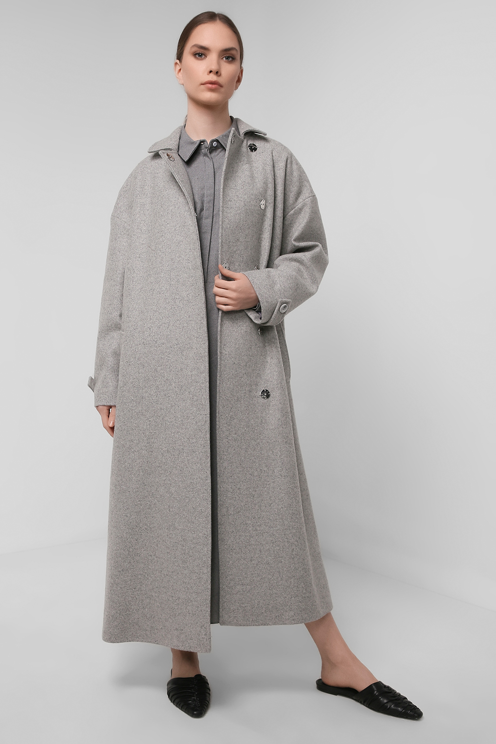 

Пальто женское SABRINA SCALA SS22016144-014 серое 42, SS22016144-014