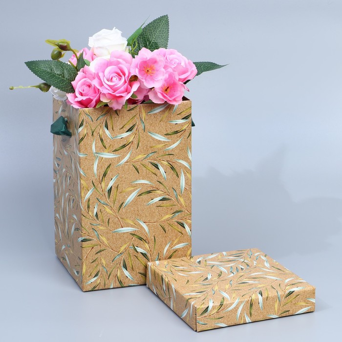 

Коробка складная Дарите Счастье Веточки 14 х 23 см, Бежевый, Коллекция упаковки "Эко стиль"