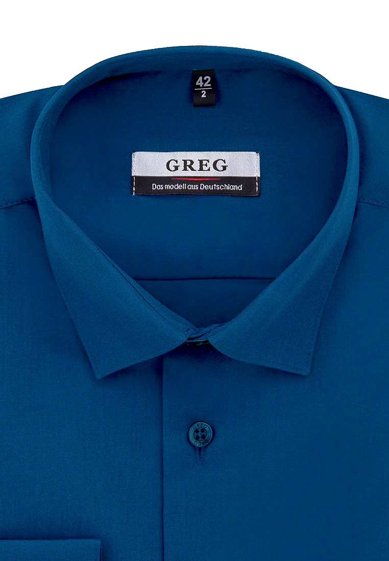 

Рубашка мужская Greg 01-00009834 синяя 38, Синий, 01-00009834