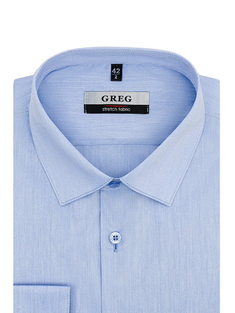 

Рубашка мужская Greg 00-00003564 голубая 42, Голубой, 00-00003564