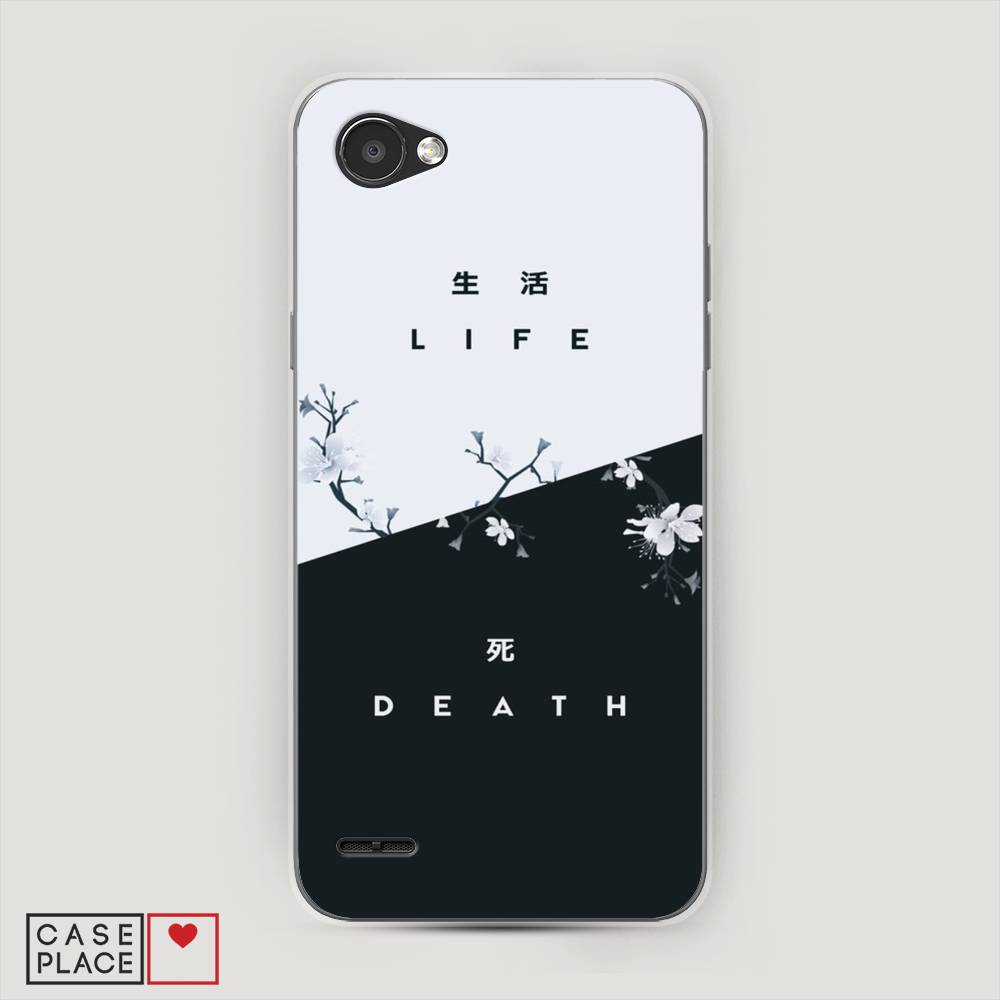 

Чехол Awog на LG Q6 "Life and death", Черный;серый, 83150-7