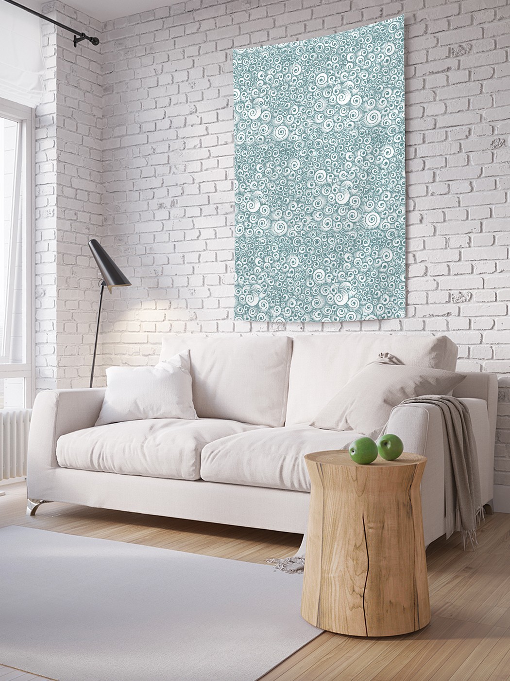 

Вертикальное фотопанно на стену JoyArty Завитки дудл 150x200 см, Завитки дудл
