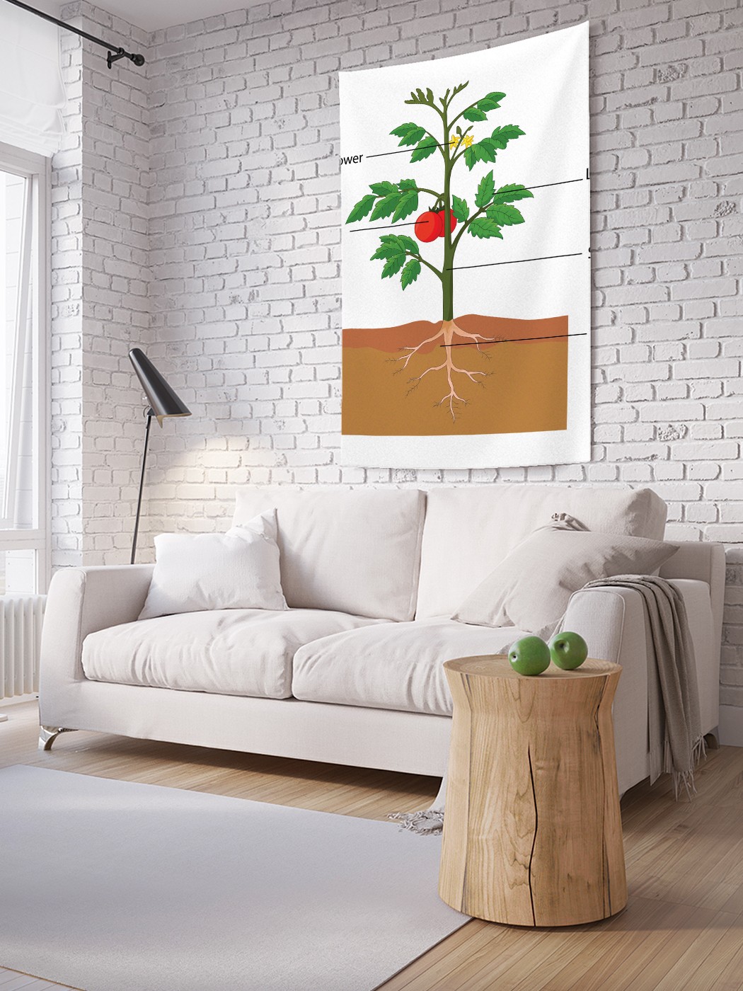 

Вертикальное фотопанно на стену JoyArty Структура томата 150x200 см, Структура томата