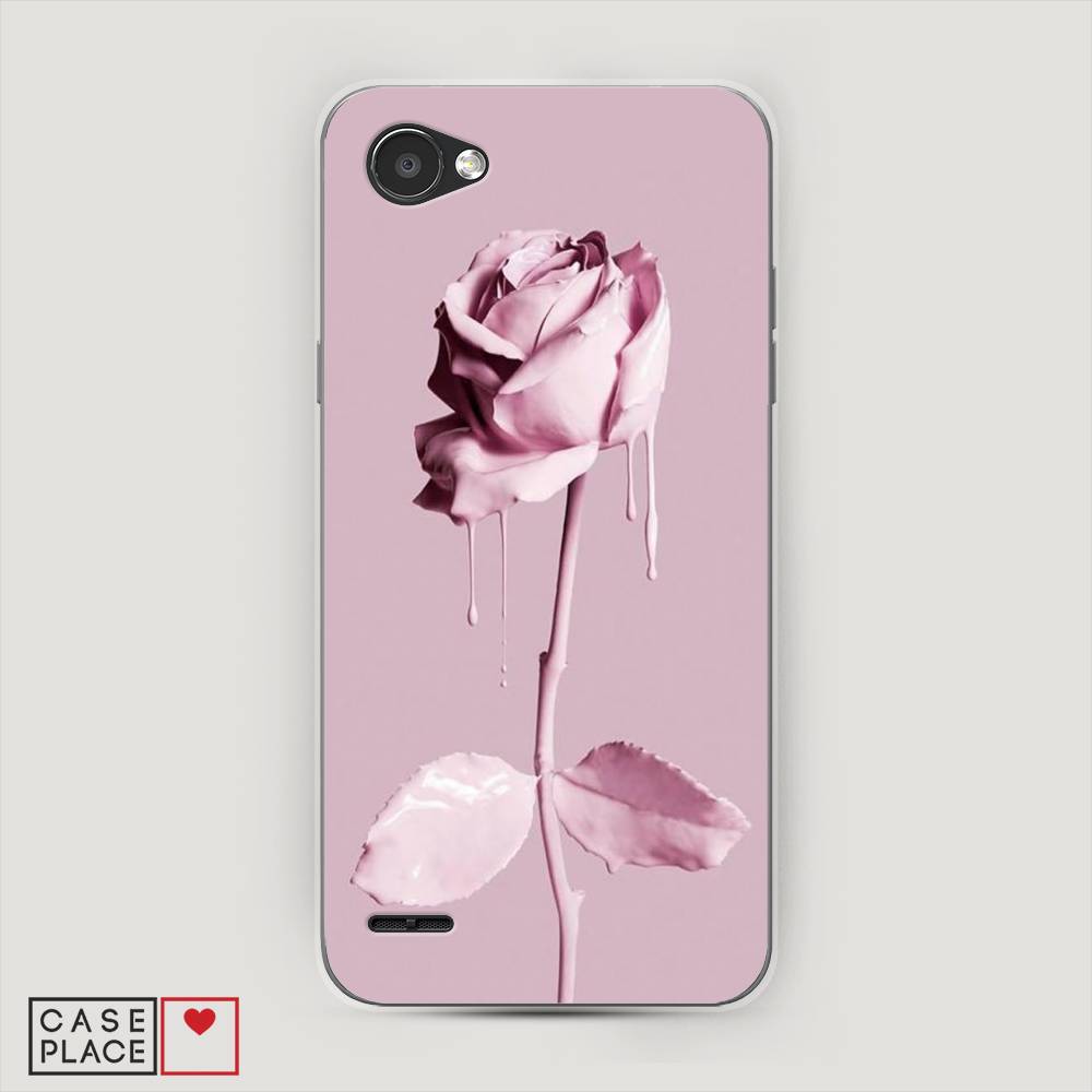 

Чехол Awog на LG Q6 "Роза в краске", Белый;розовый, 83150-8