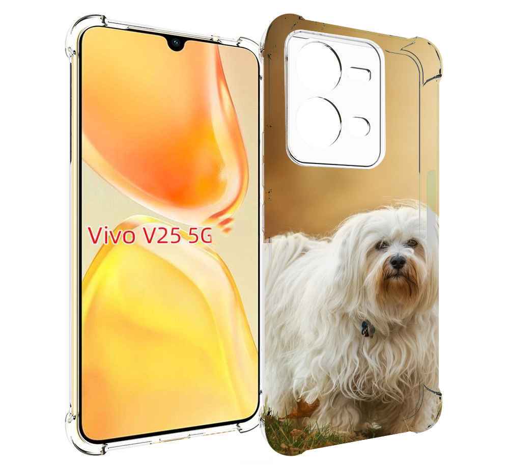 

Чехол MyPads гаванскии бишон для Vivo V25 5G / V25e, Прозрачный, Tocco