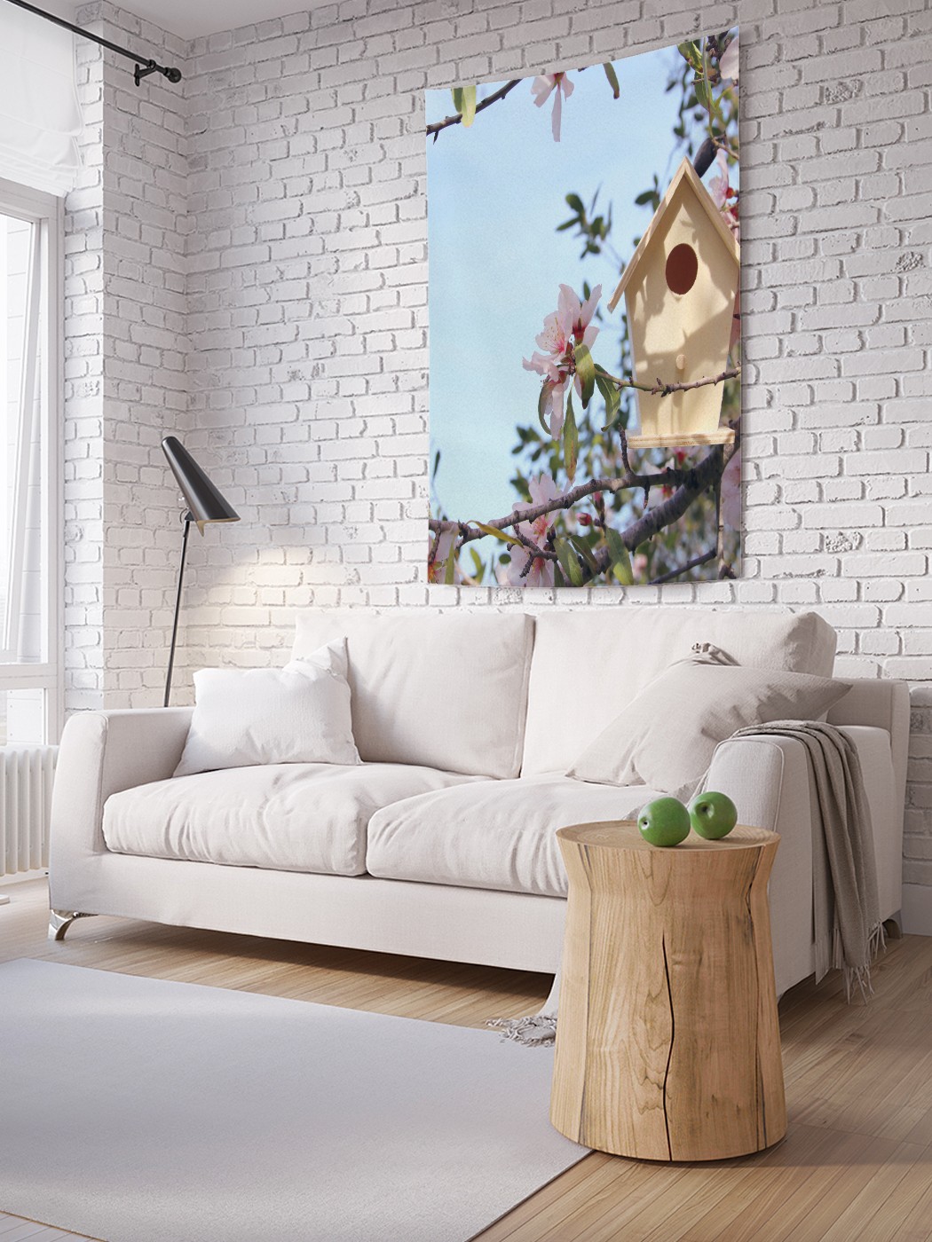 

Вертикальное фотопанно на стену JoyArty Скворечник на цветущей ветке 150x200 см, Скворечник на цветущей ветке