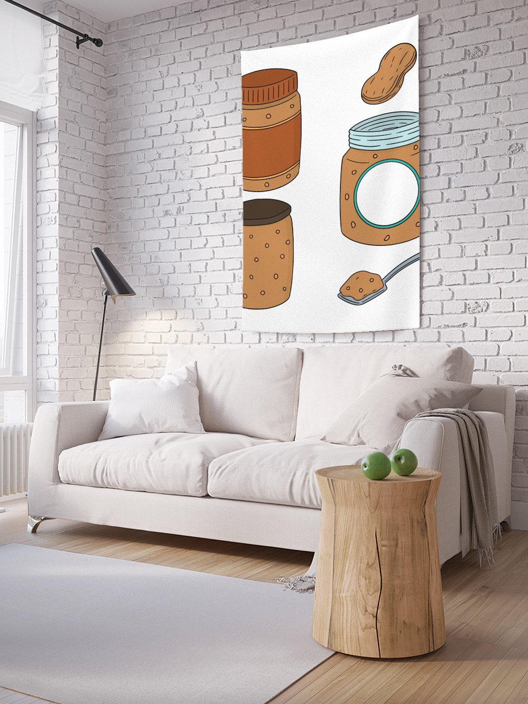 фото Вертикальное фотопанно на стену joyarty "банка арахисового масла", 150x200 см