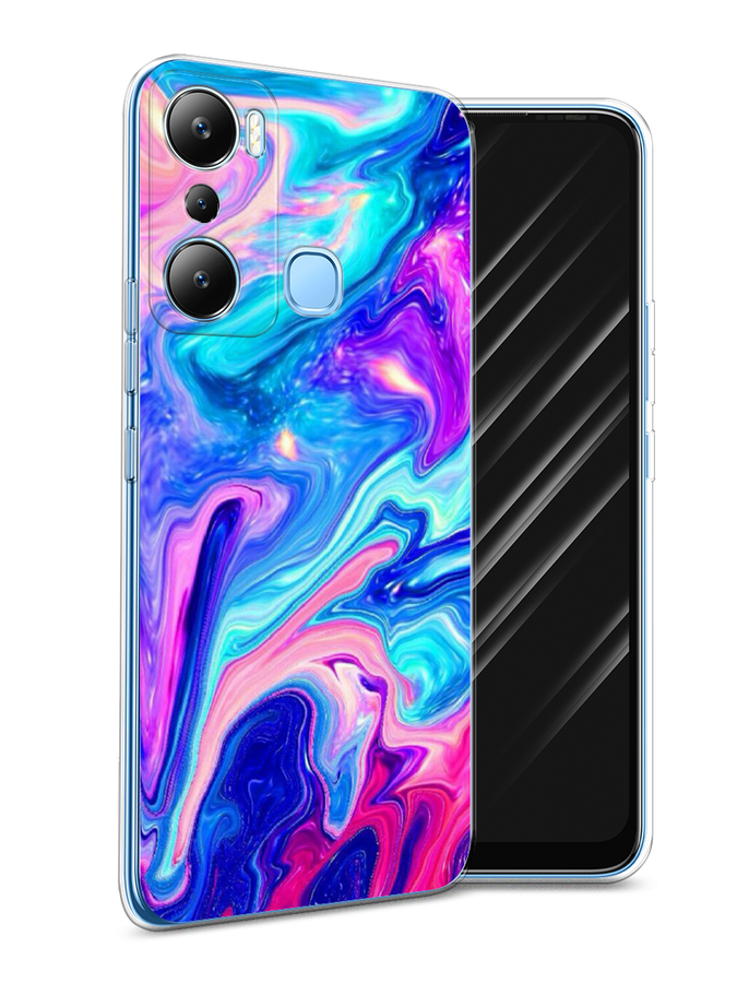 

Чехол Awog на Infinix HOT 20i "Потеки краски", Розовый, 3102950-10