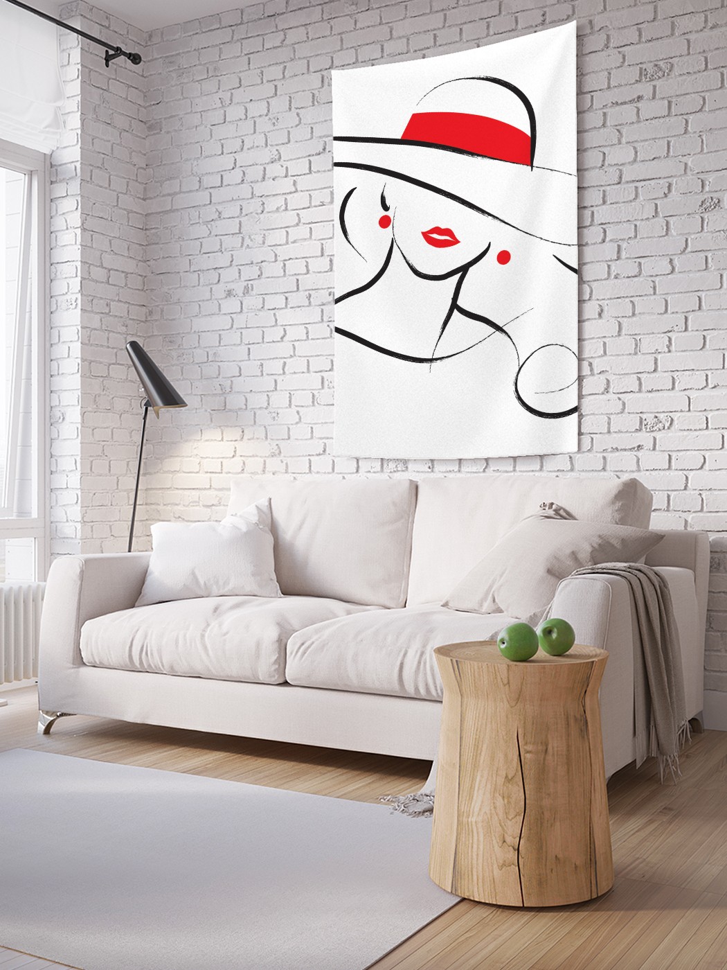 

Вертикальное фотопанно на стену JoyArty Девушка в шляпе 150x200 см, Девушка в шляпе