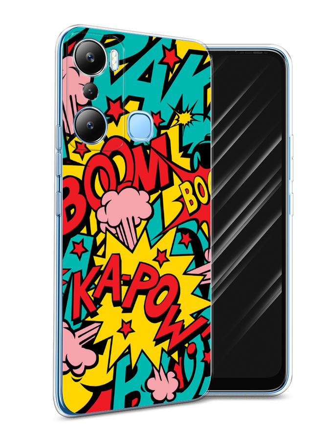 

Чехол Awog на Infinix HOT 20i "Постер pop art", Голубой;желтый;красный, 3102950-9