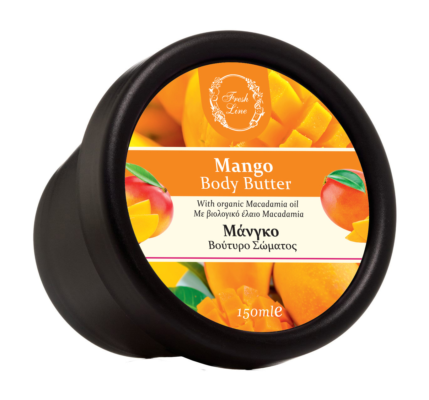 фото Увлажняющее крем-масло для тела с ароматом манго fresh line mango body butter, 150 мл