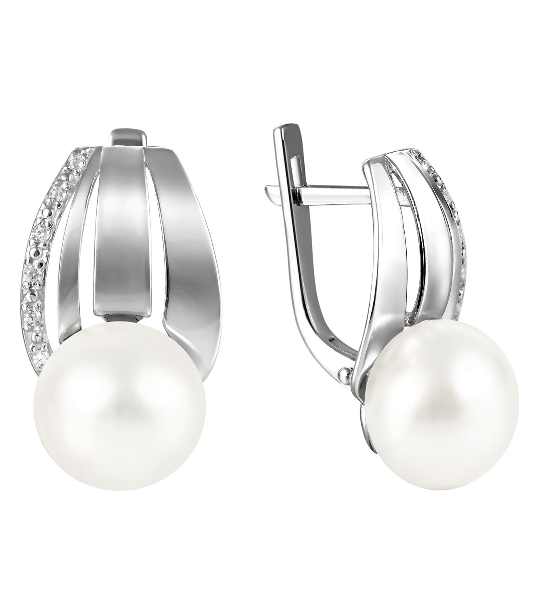 

Серьги из серебра с жемчугом Примаэксклюзив 024-0641С, 024-0641С