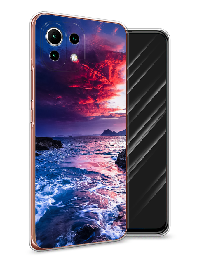 

Чехол Awog на Xiaomi Mi 11 Lite "Волны 1", Разноцветный, 310250-4