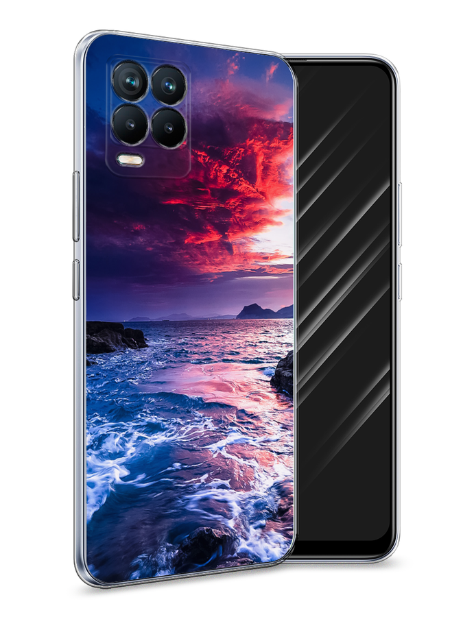 

Чехол Awog на Realme 8 "Волны 1", Разноцветный, 255450-4