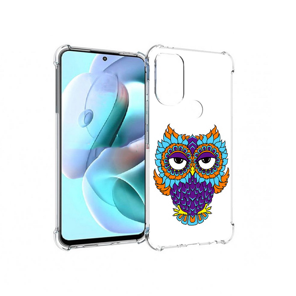 

Чехол MyPads Tocco для Motorola Moto G71 Цветная сова (PT227080.353.198), Прозрачный, Tocco