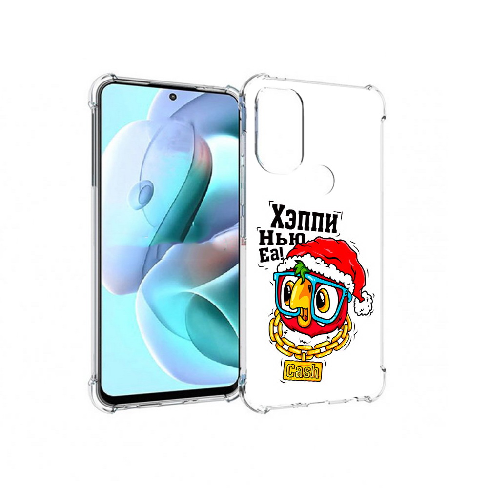 

Чехол MyPads Tocco для Motorola Moto G71 Хэппи нью еа (PT227080.353.196), Прозрачный, Tocco