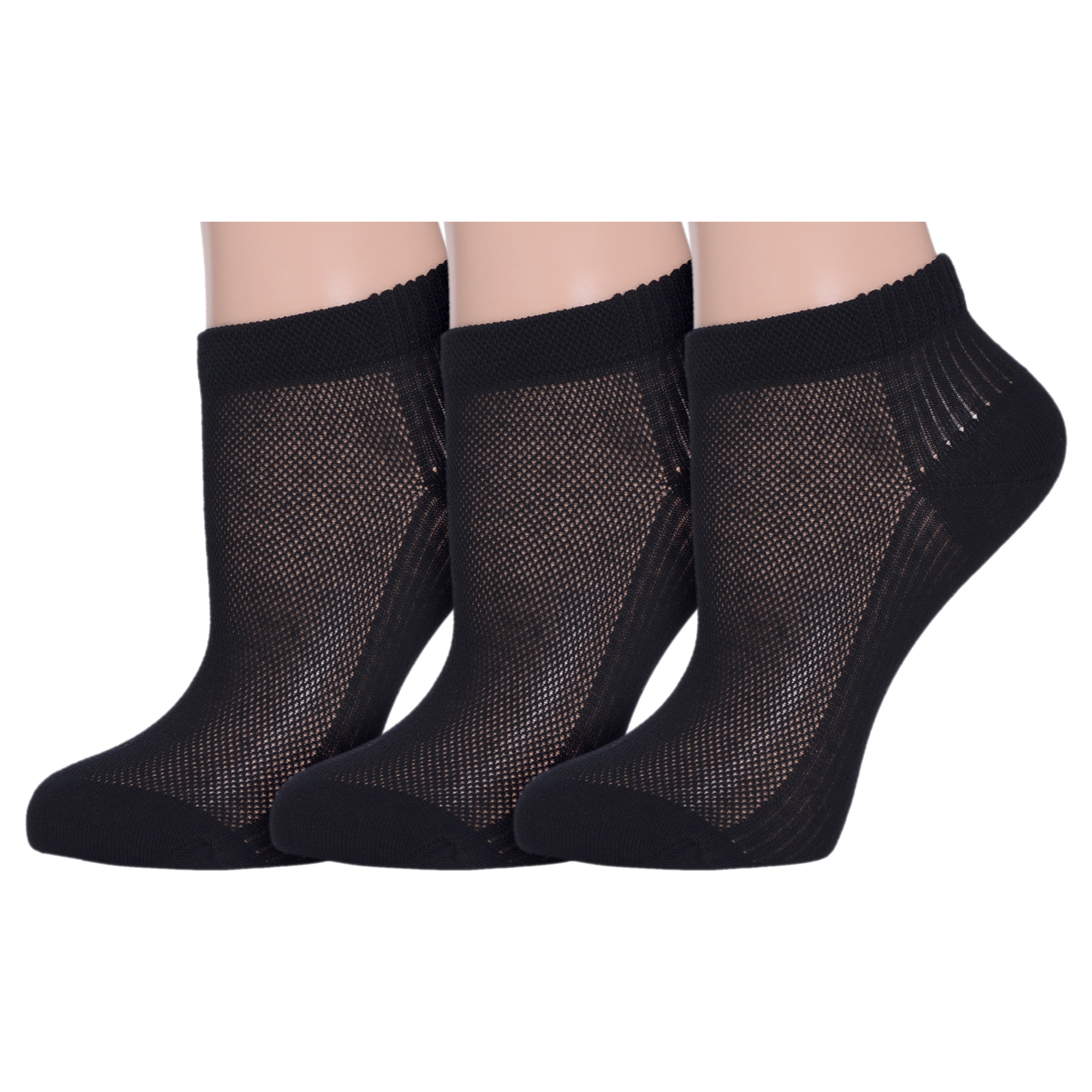 Комплект носков женских Grinston socks 3-17D3 черных 23