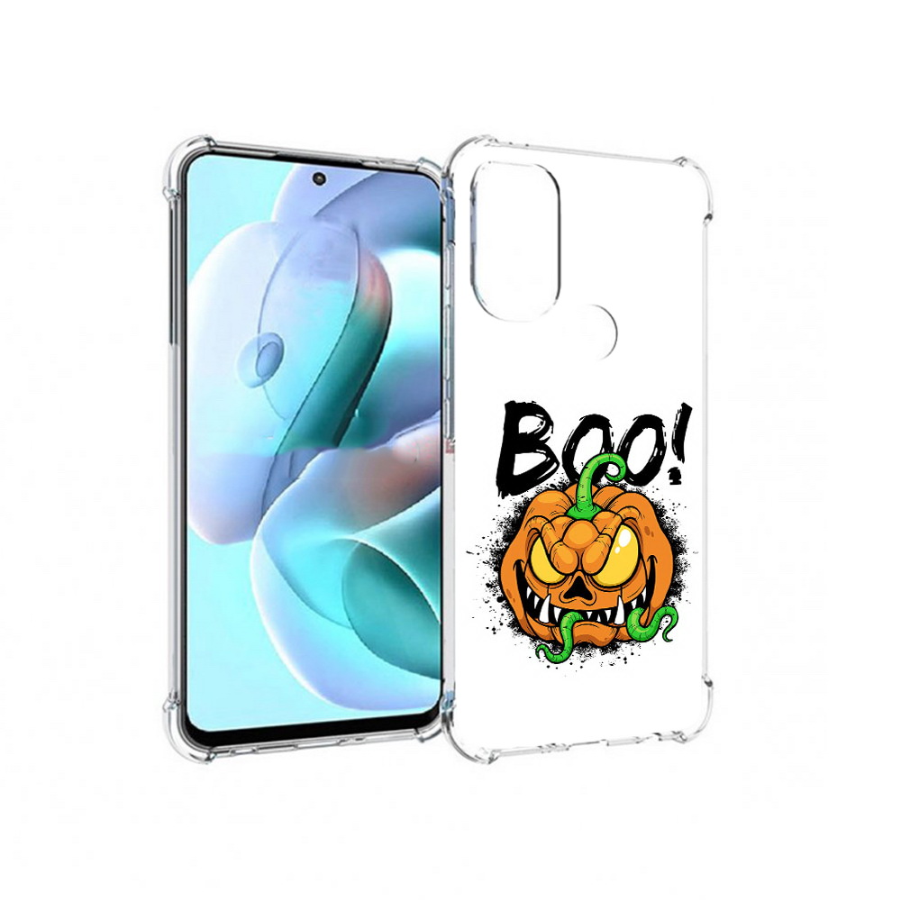 

Чехол MyPads Tocco для Motorola Moto G71 Хэллоуин бу (PT227080.353.193), Прозрачный, Tocco