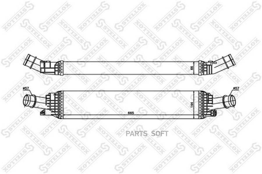 

STELLOX 1040184SX 10-40184-SX_интеркулер! Audi Q5 2.0TFSi 2.0TDi 08 1шт