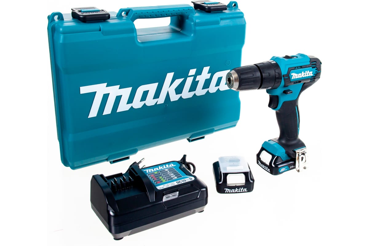 Шуруповерт аккумуляторный ударный Makita HP333DWAE 2х2,0 Ач 12 В