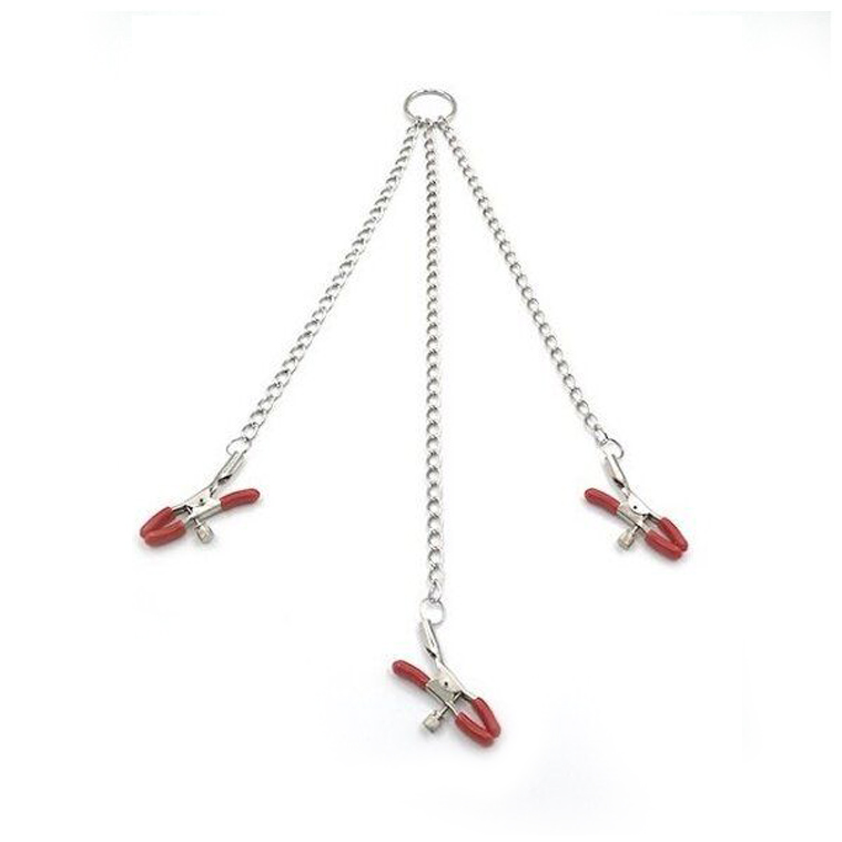 Зажимы для сосков с цепочкой MMG Sex Toys Zazh1Kras