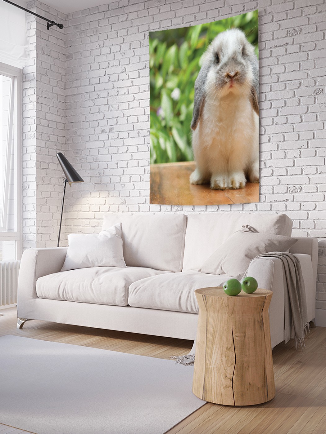 

Вертикальное фотопанно на стену JoyArty Заяц на веранде 150x200 см, Заяц на веранде
