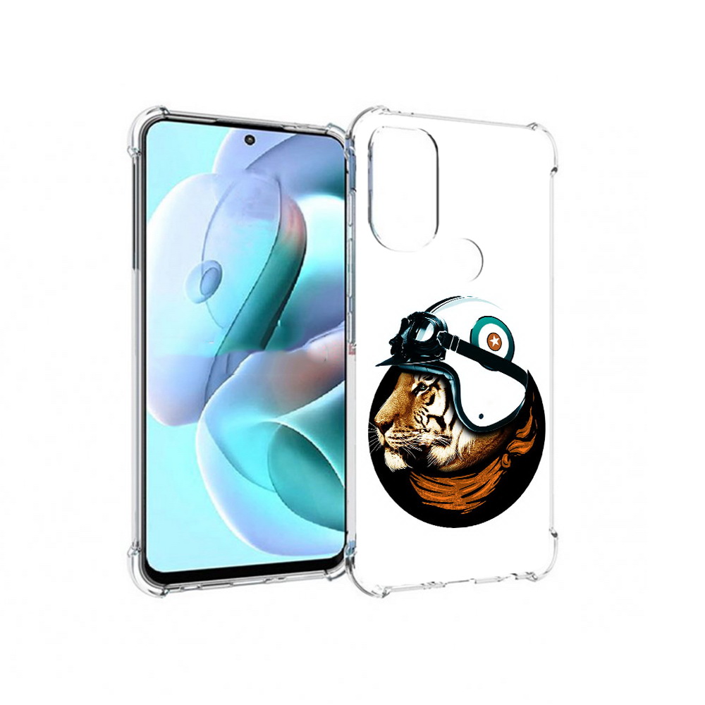 

Чехол MyPads Tocco для Motorola Moto G71 Тигр в шлеме (PT227080.353.171), Прозрачный, Tocco