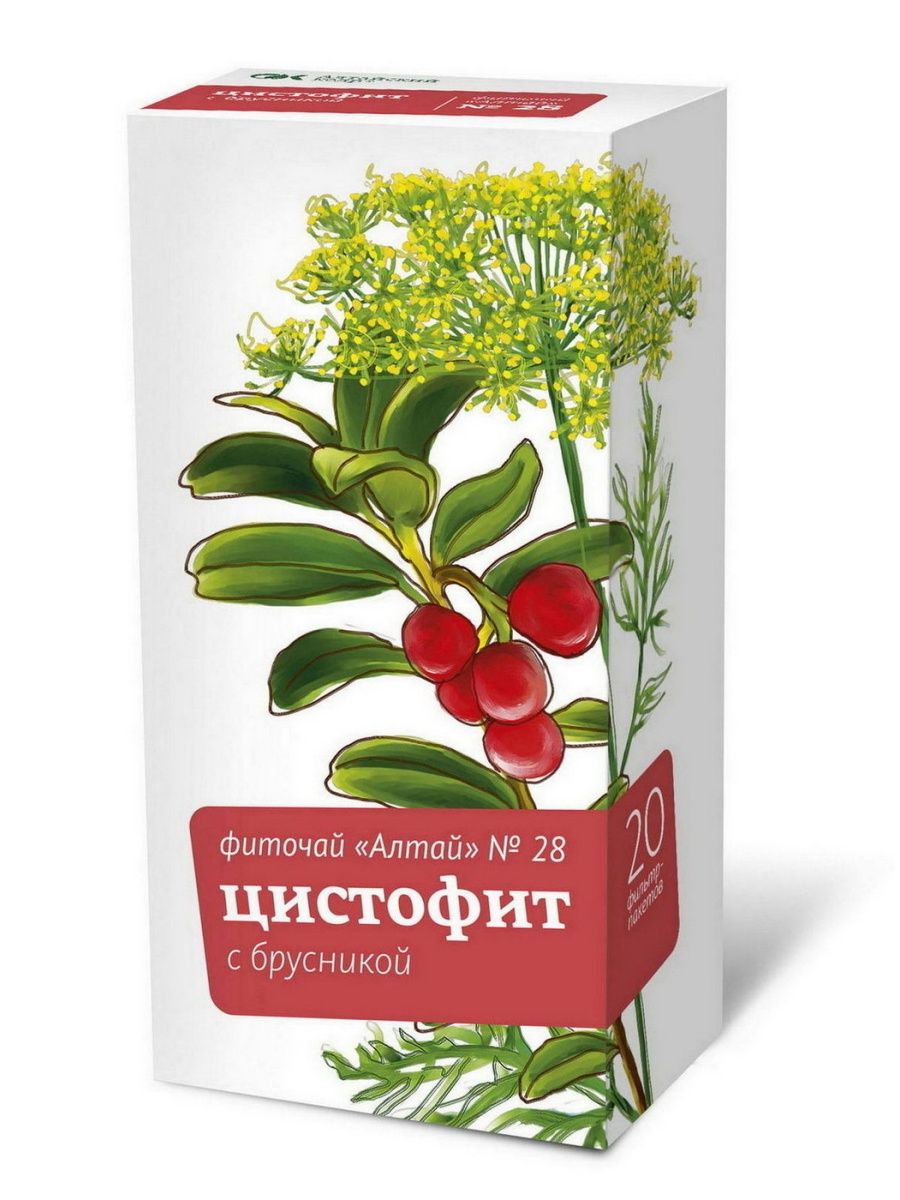 Травяной чай Алтайский кедр №28 цистофит с брусникой фильтр-пакеты 30 шт.