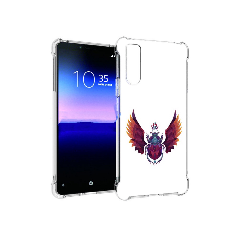 

Чехол MyPads Tocco для Sony Xperia 10 II алмазный скоробей (PT158941.227.219), Прозрачный, Tocco