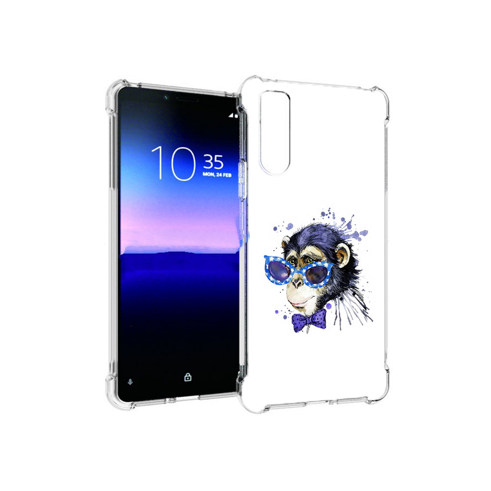 

Чехол MyPads Tocco для Sony Xperia 10 II акварельная обезьяна (PT158941.227.216), Прозрачный, Tocco