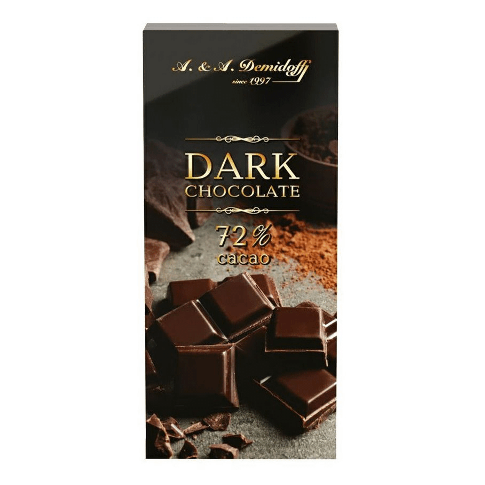 Горький шоколад A.& A. Demidoff 72% какао 100 г