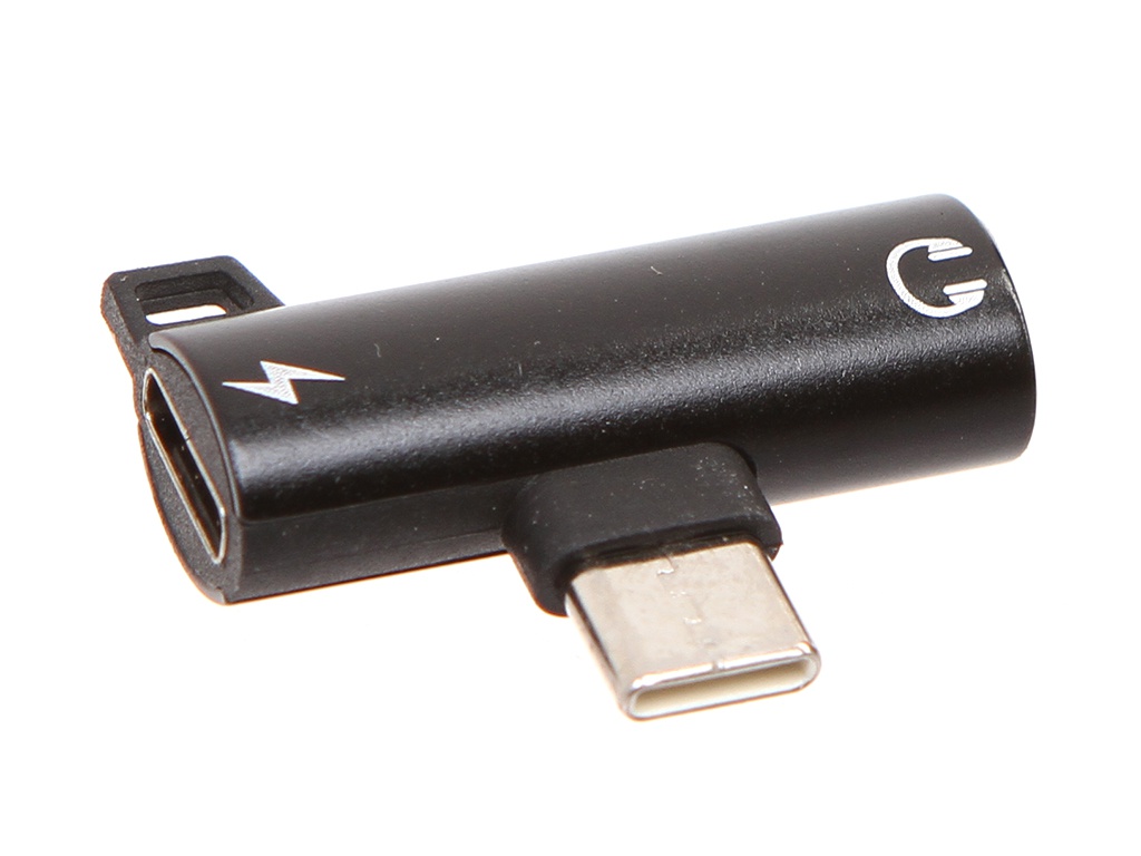 

Аксессуар GCR USB Type-C - 3.5mm Mini Jack + USB Type-C Black GCR-53598, GCR-53598