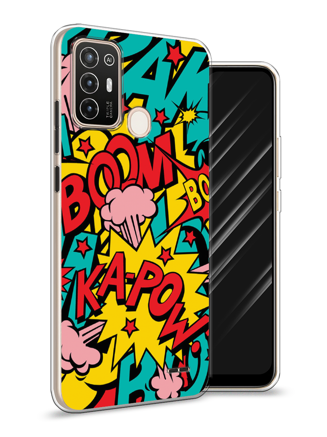 

Чехол Awog на ZTE Blade A52 / ЗТЕ Блэйд A52 "Постер pop art", Разноцветный, 136250-9