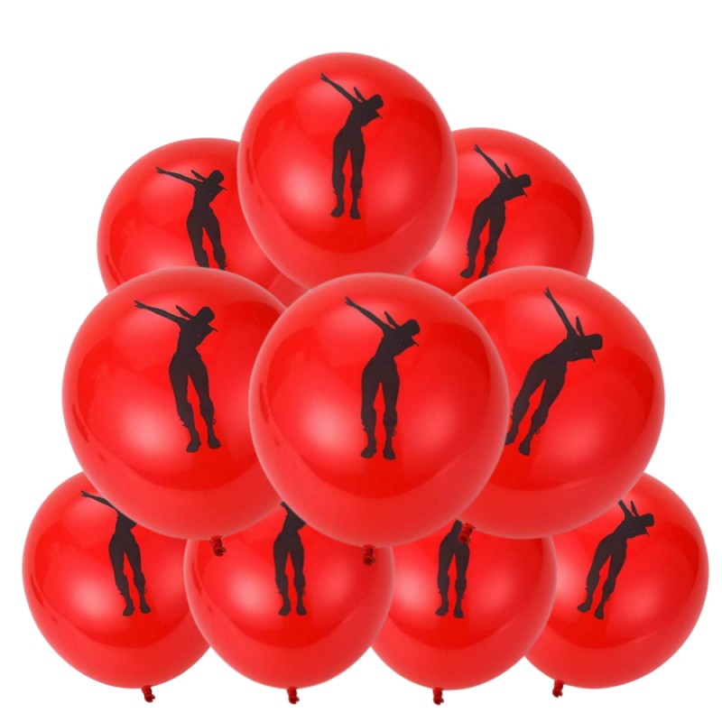 Набор воздушных шаров Fortnite Дэб, красный, 10 шт., 32 см, 107724SMM набор воздушных шаров fortnite фортнайт граната зеленый 10 шт 32 см 106589smm