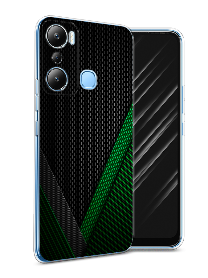 

Чехол Awog на Infinix HOT 20i "Зеленый карбон", Черный;зеленый, 3102950-3
