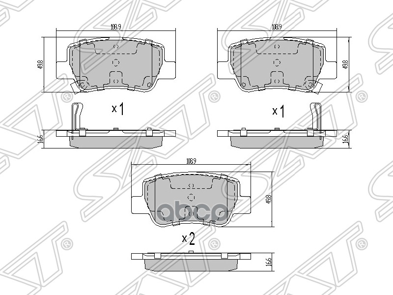 Колодки Тормозные Зад Toyota Avensis Zrt270 08- Sat арт. ST0446605040