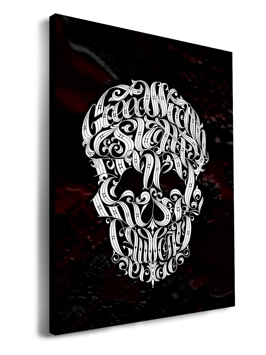 

Картина DRABS 50x30 см на холсте Lettering Skull