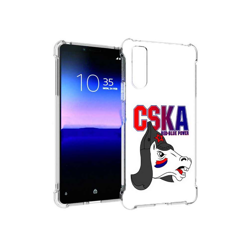 

Чехол MyPads Tocco для Sony Xperia 10 II ФК ЦСК лошадка россия (PT158941.227.179), Прозрачный, Tocco