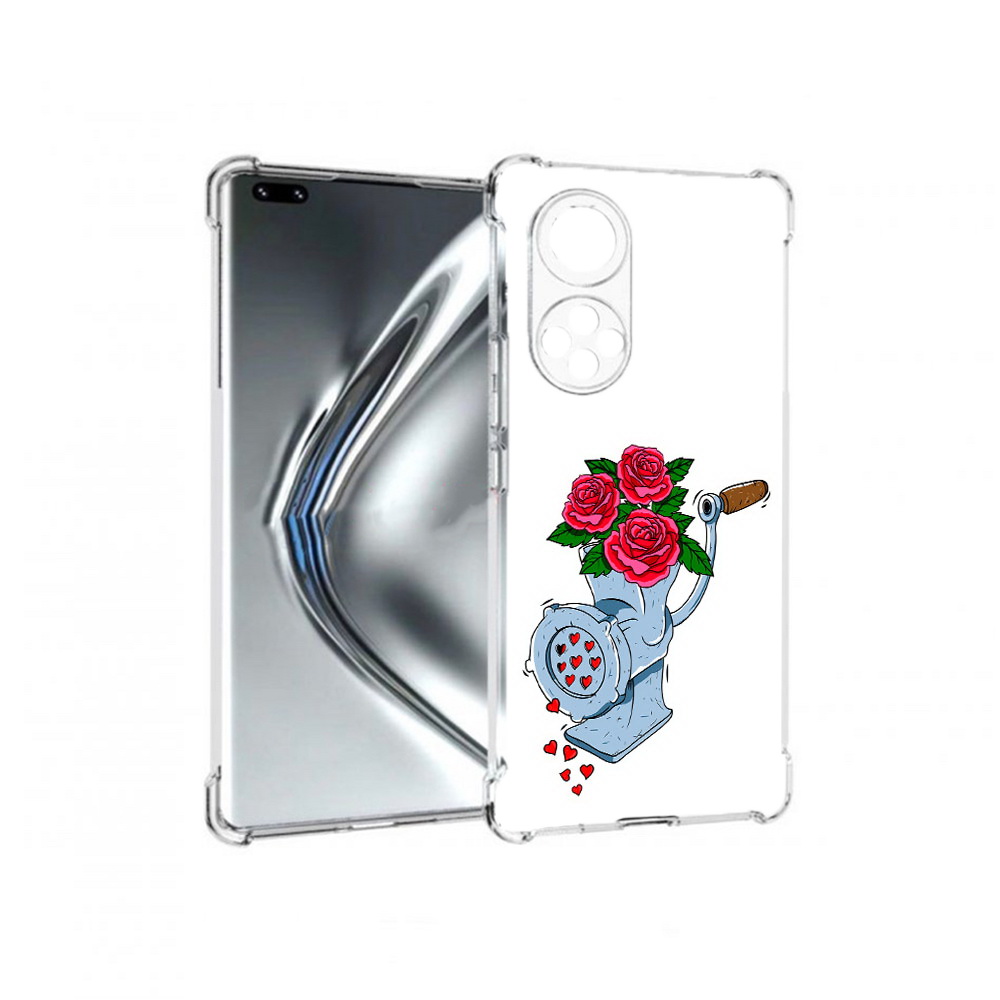 

Чехол MyPads Tocco для Honor 50 Pro Цветочные сердца (PT195008.23.199), Прозрачный, Tocco