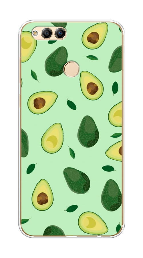 

Чехол на Honor 7X 2017 "Blue avocado", Коричневый;зеленый, 63750-1