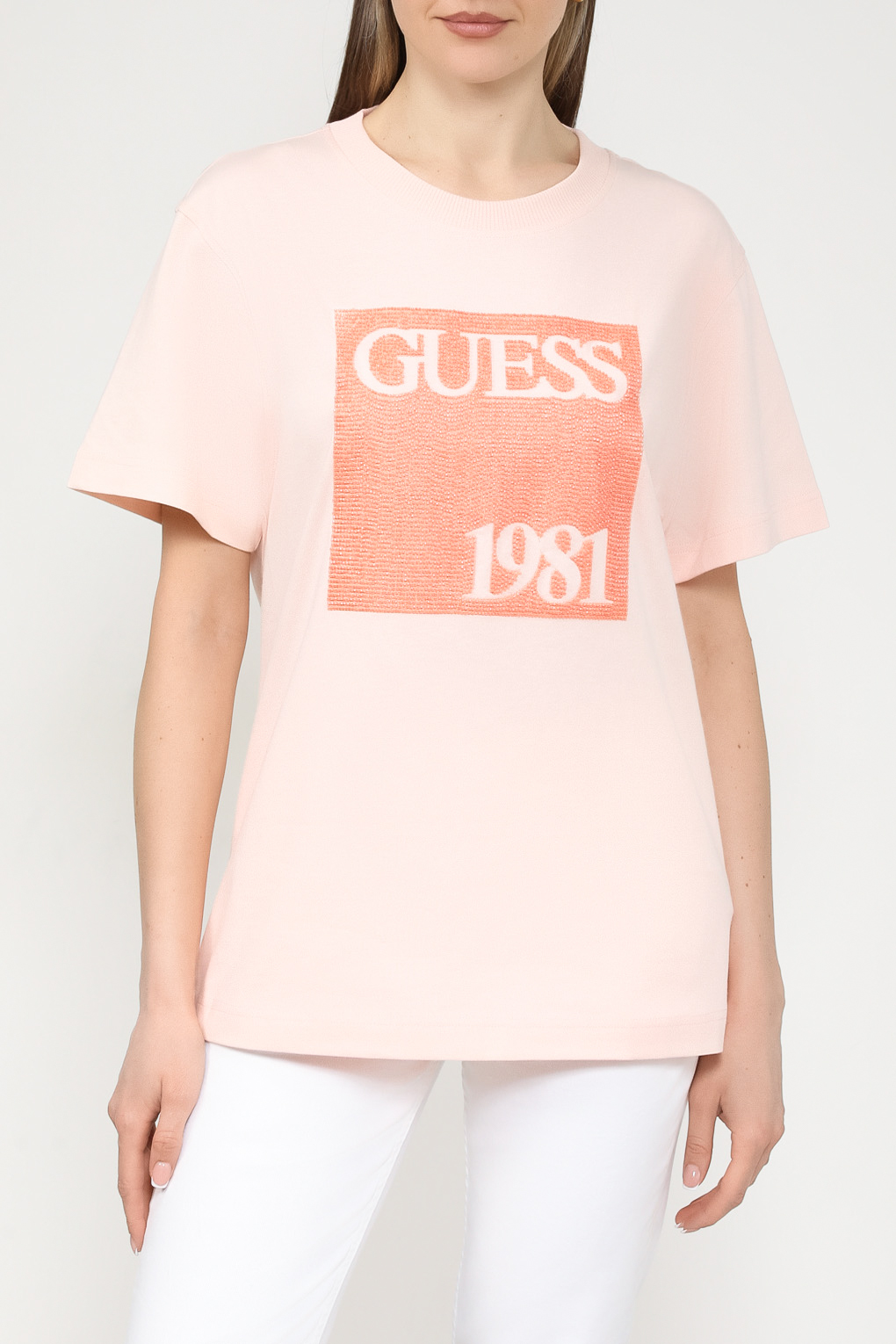 Футболка женская Guess W4GI16 I3Z14 розовая XL