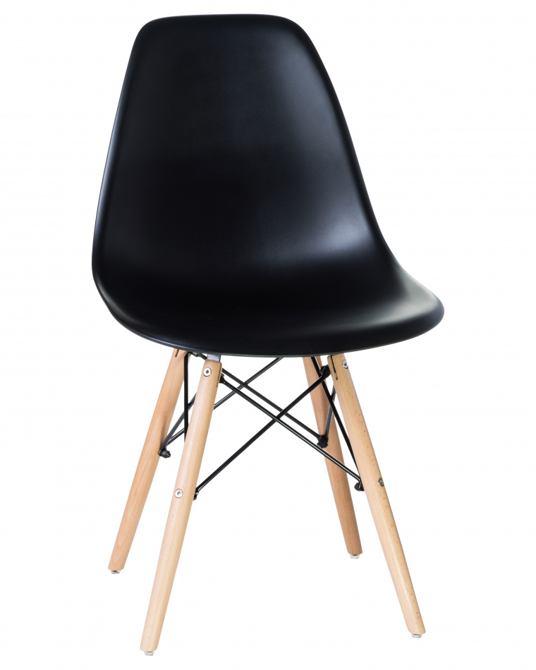 

Стул DOBRIN DSW 1 шт ножки светлый бук, цвет чёрный B-03, DSW