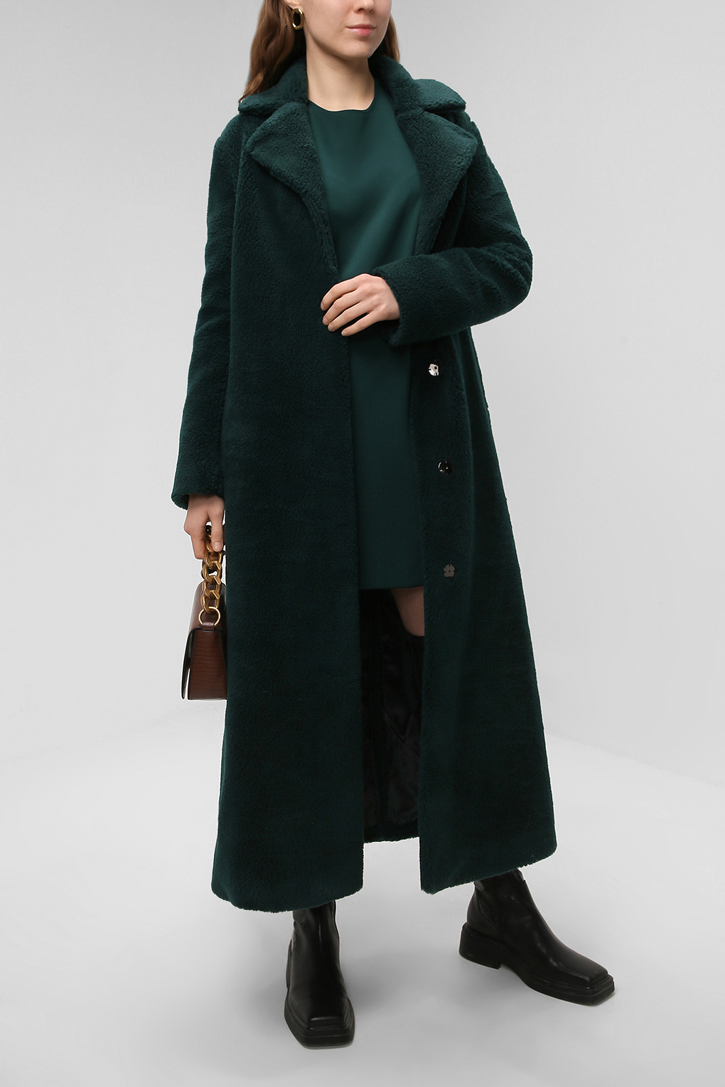 Пальто женское PAOLA RAY PR221-9046-01 зеленое XS